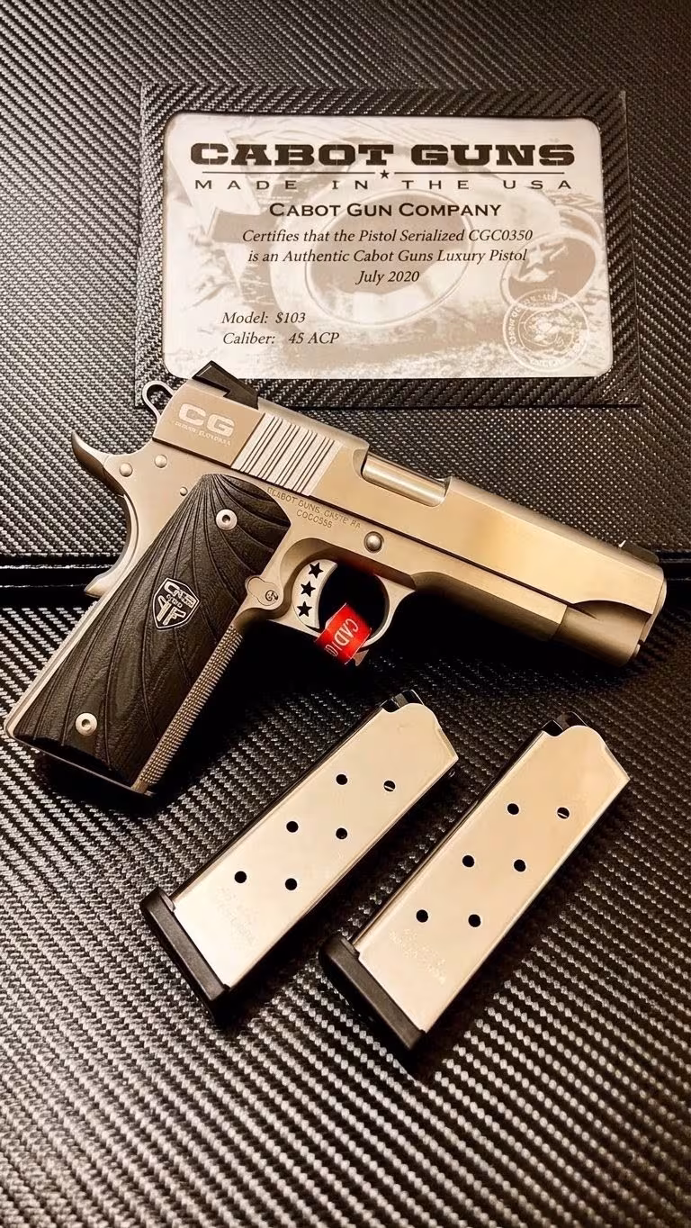Cabot Guns S103 Commander (.45 ACP) – Koleksiyonluk, Sıra Dışı Hassasiyet ve Kusursuz İşçilik