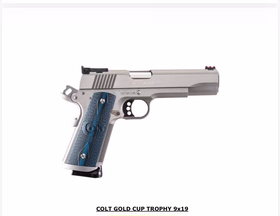 YARGI GÖREVLİSİNDEN SIFIR COLT GOLD CUP TROPHY 9X19