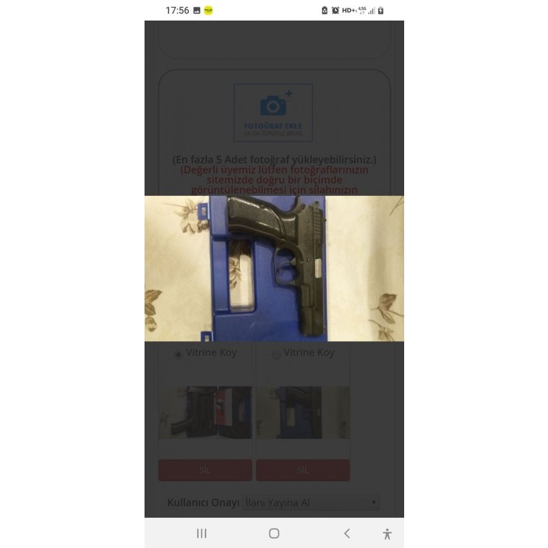 Emniyetçiden orjinal silah