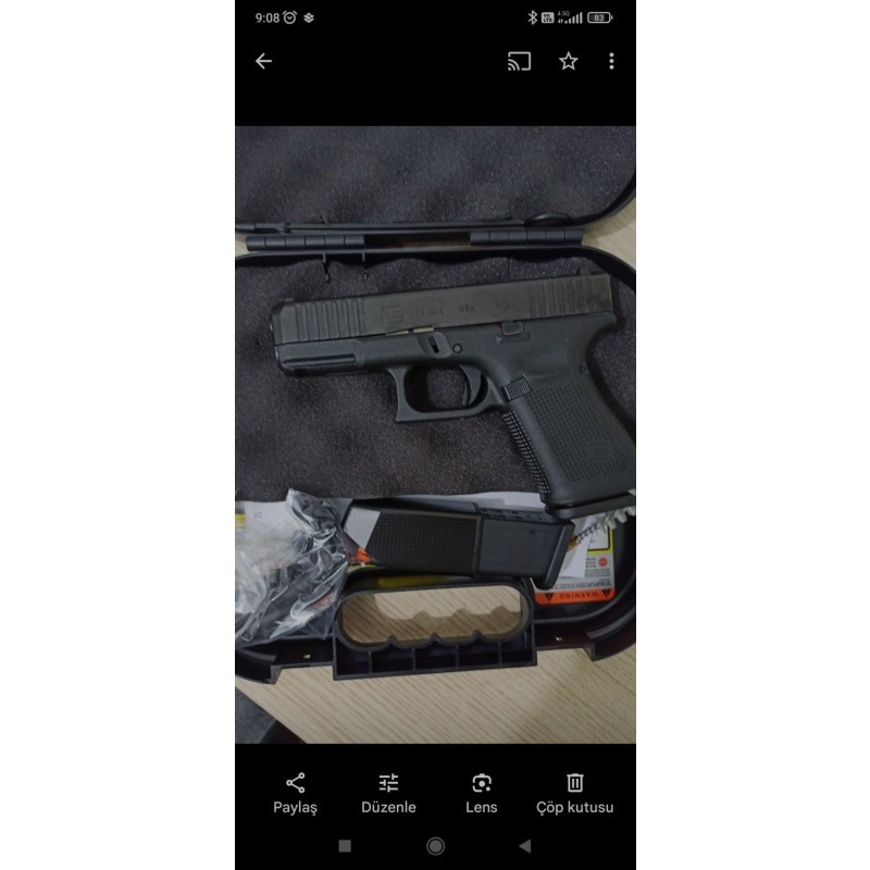 Satılık Glock 19 Gen 5 kutusunda hiç atış yapılmamış
