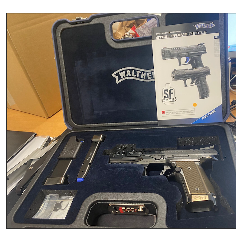 Kamu görevlisinden sıfır Walther Q5 Match SF “Black Diamond” • NIB • DLC & Tenifer Kaplama • 9 mm • 2 Şarjör