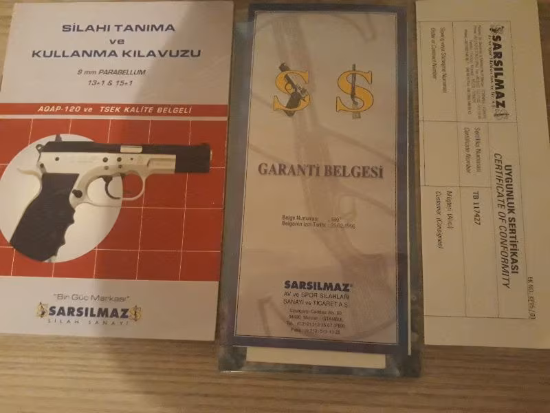 SARSILMAZ KILINÇ 2000LAGHT 15+1 KAPASİTE SAHİBİNDEN