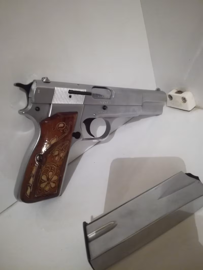 Emekli Polisten Browning 14 lü Krom Kaplama 9 mm