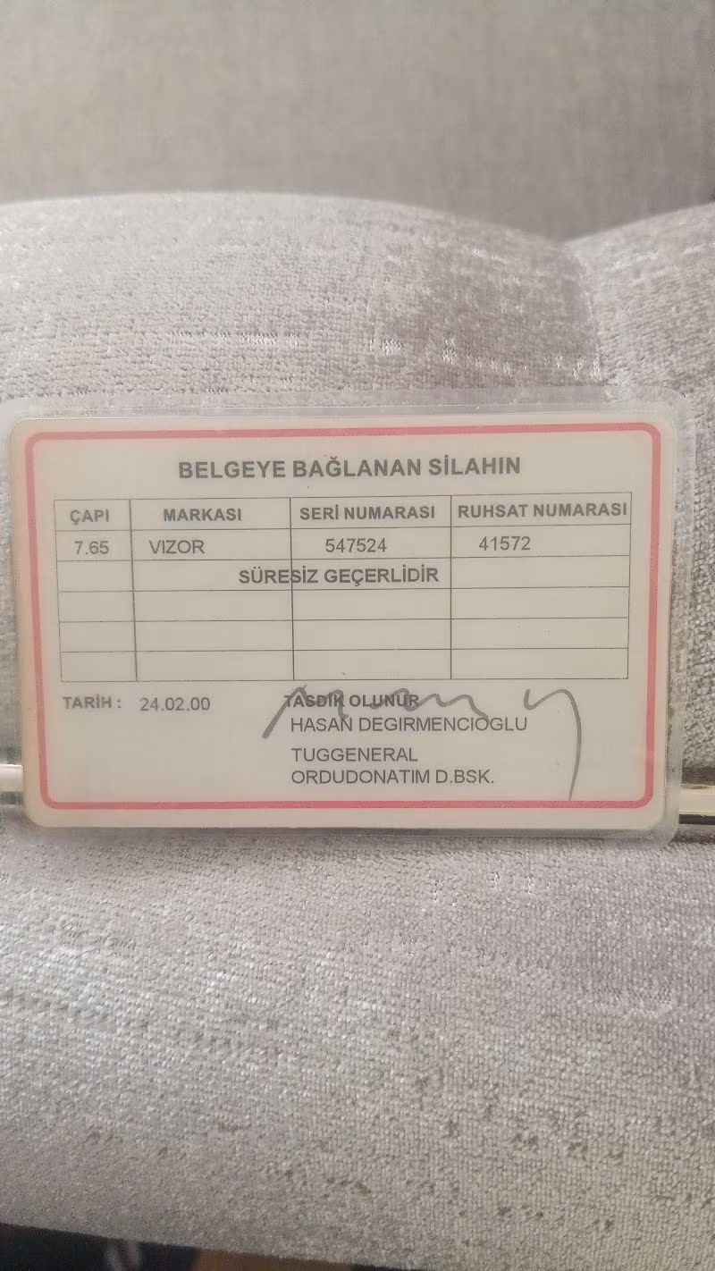 Emekli Assubaydan Çek vizör