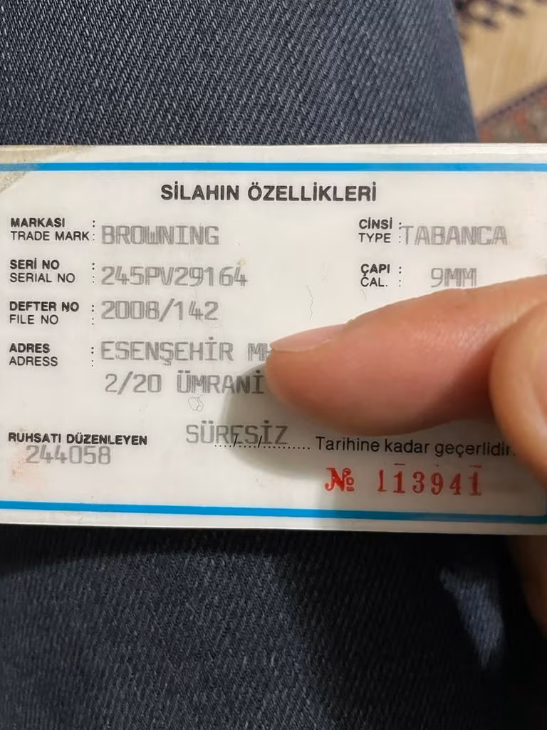 Emekli Başkomserden Belçika browning 14’Lü pv 245