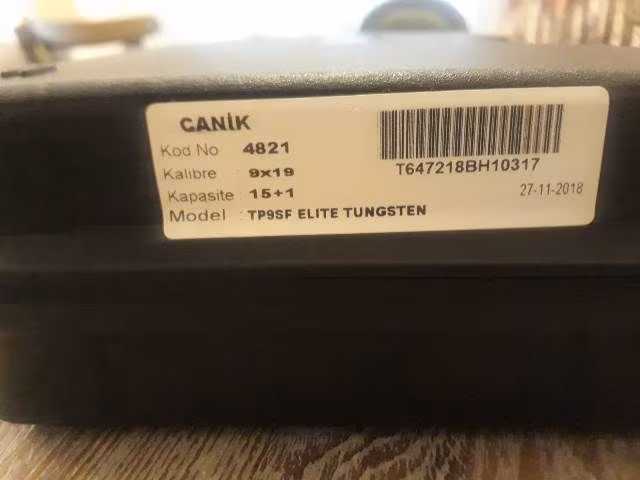 CANİK 9X19 CALİBRE TP9 SF ELİTE TUNGSTEN