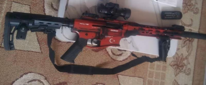 Derya Mk-12 AS-100S Full Metal Kırmızı Özel Eskitme TERTEMİZ OTOMATİK AV TÜFEĞİ
