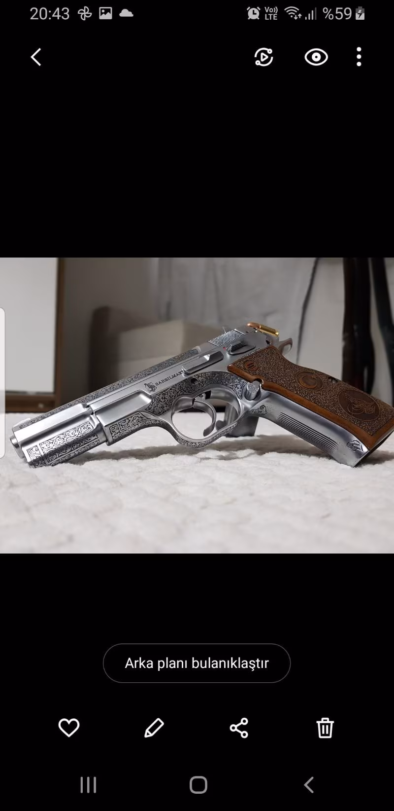 SARSILMAZ KILINÇ 2000 LIGHT FABRİKASYON  GRAVÜR İŞLEMELİ