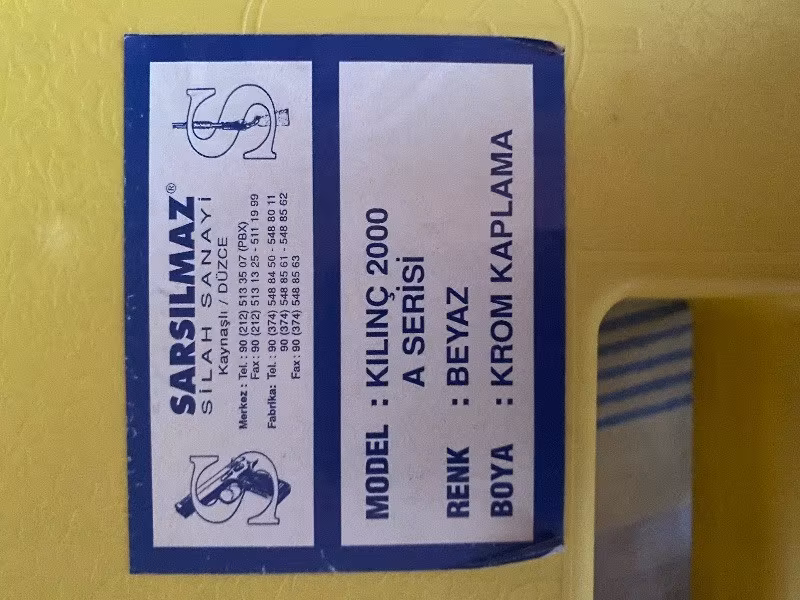 Sıfır kılınç 2000 A seri