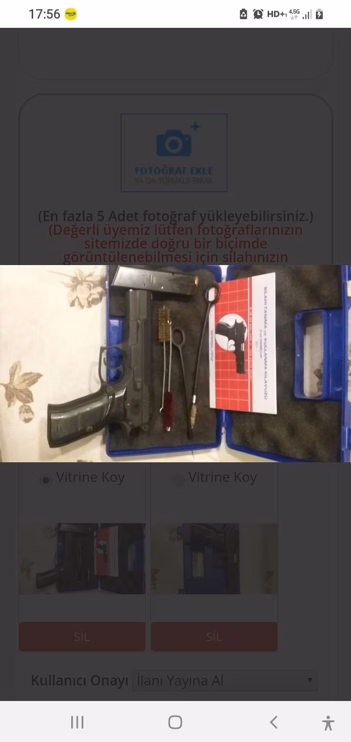 Emniyetçiden orjinal silah