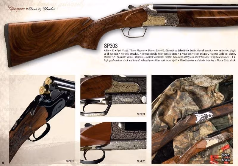 Süperpoze av tüfekleri Sarsılmaz SP 303 Python 12 cal. enjektörlü Süperpoze av tüfeği Sarsılmaz