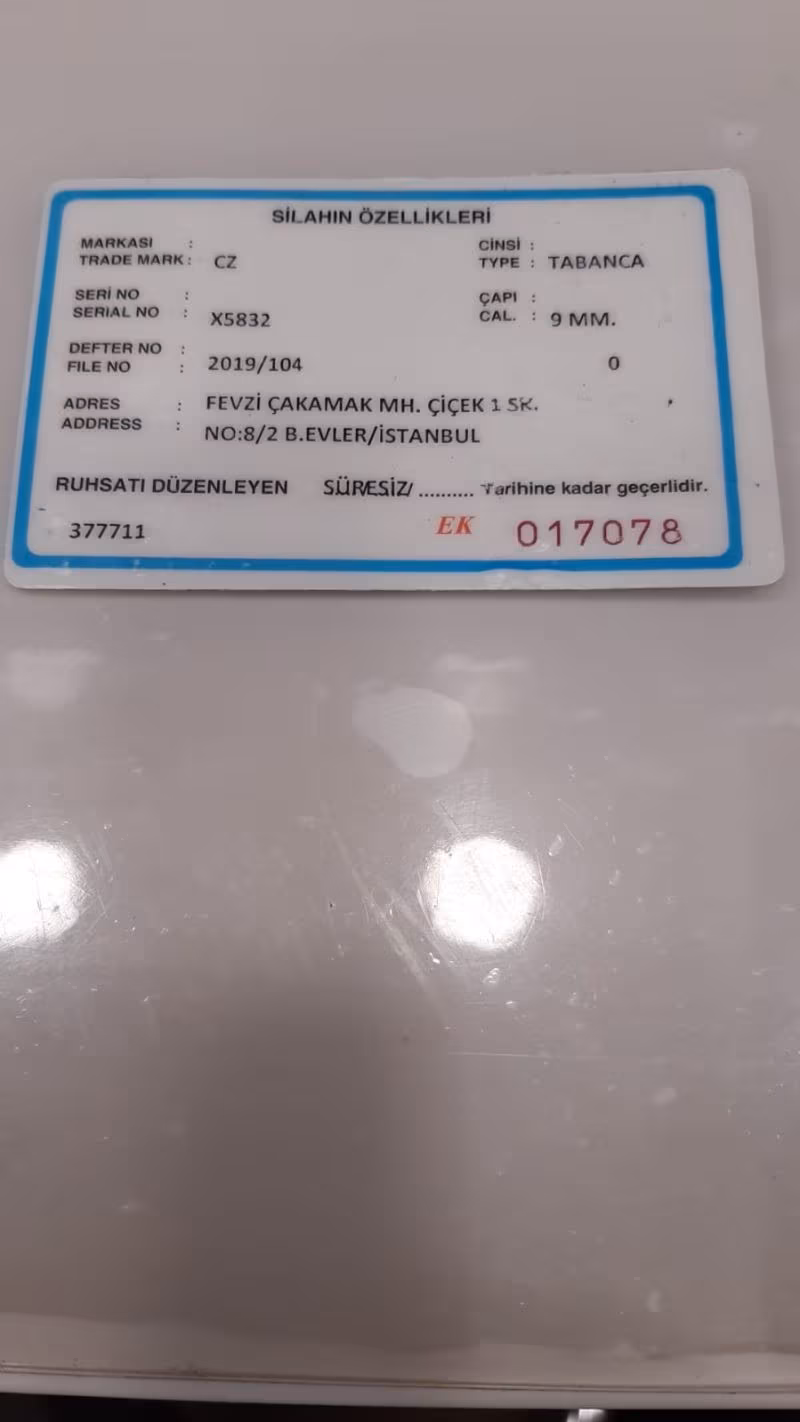 ACİLL EMEKLİ POLİSTEN  TEMİZ CZ75B KROM MAT