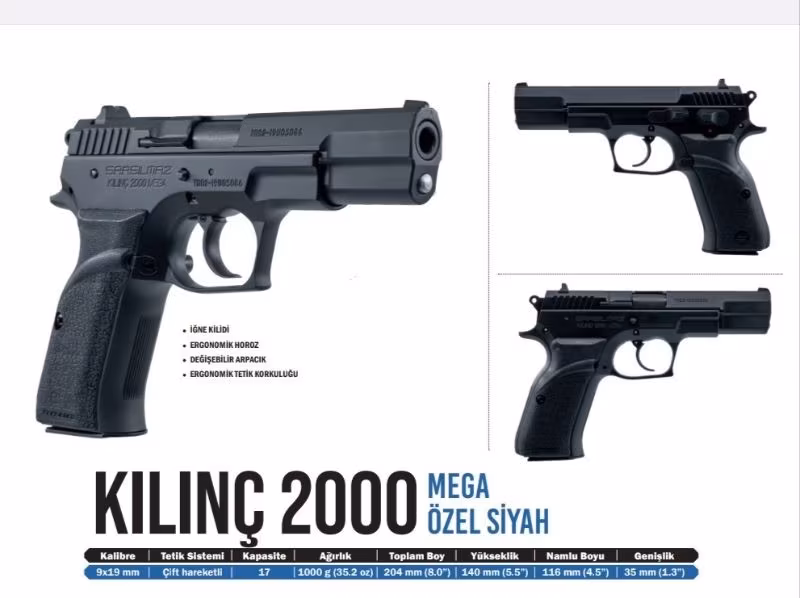 Sarsılmaz kılınç 2000 mega siyah