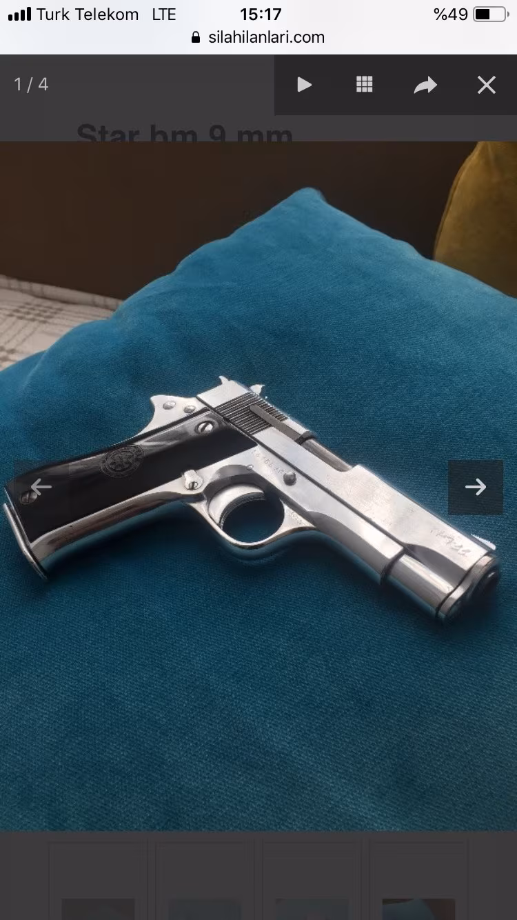 9 mm uzun dokuz mermi atan- kısa star bm belde taşımak için ideal silah ebatları küçük