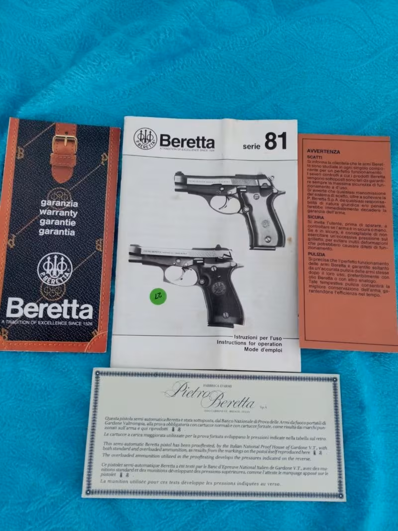 Beretta f81 tabanca 7.65 mm