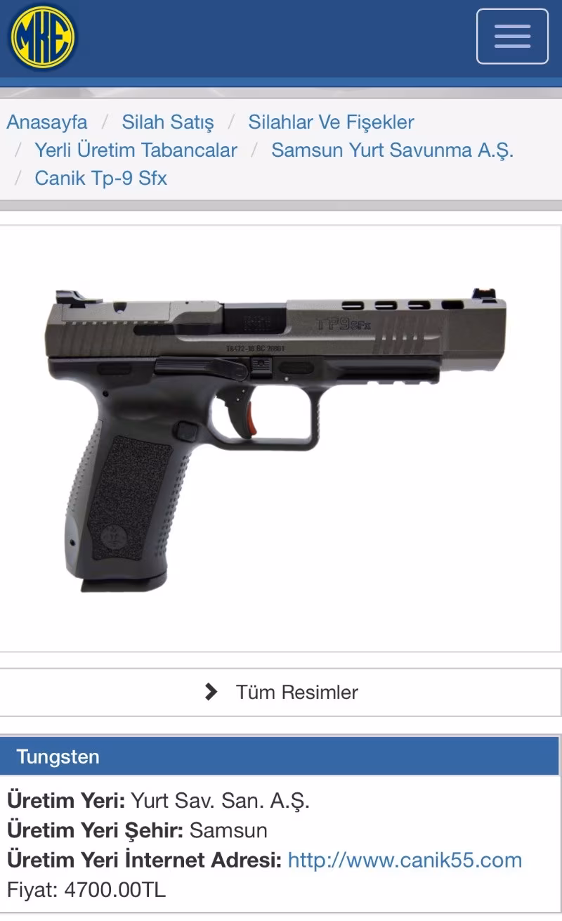 CANİK TP9 SFX THUNGSTEN