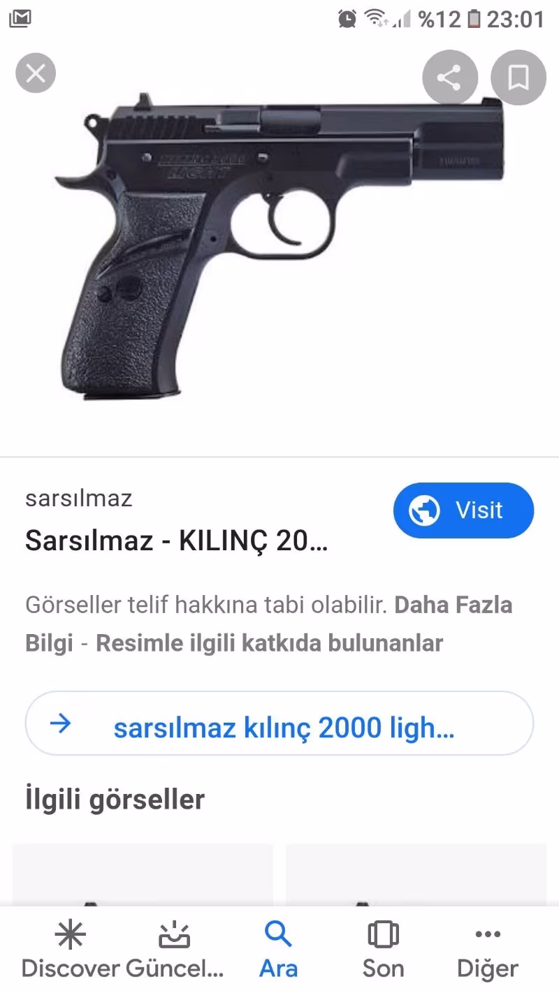 1999 model Sarsılmaz kılınç 2000 liğt