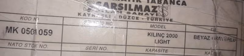 SARSILMAZ KILIÇ 2000  GÜMÜŞ İŞLEMELİ