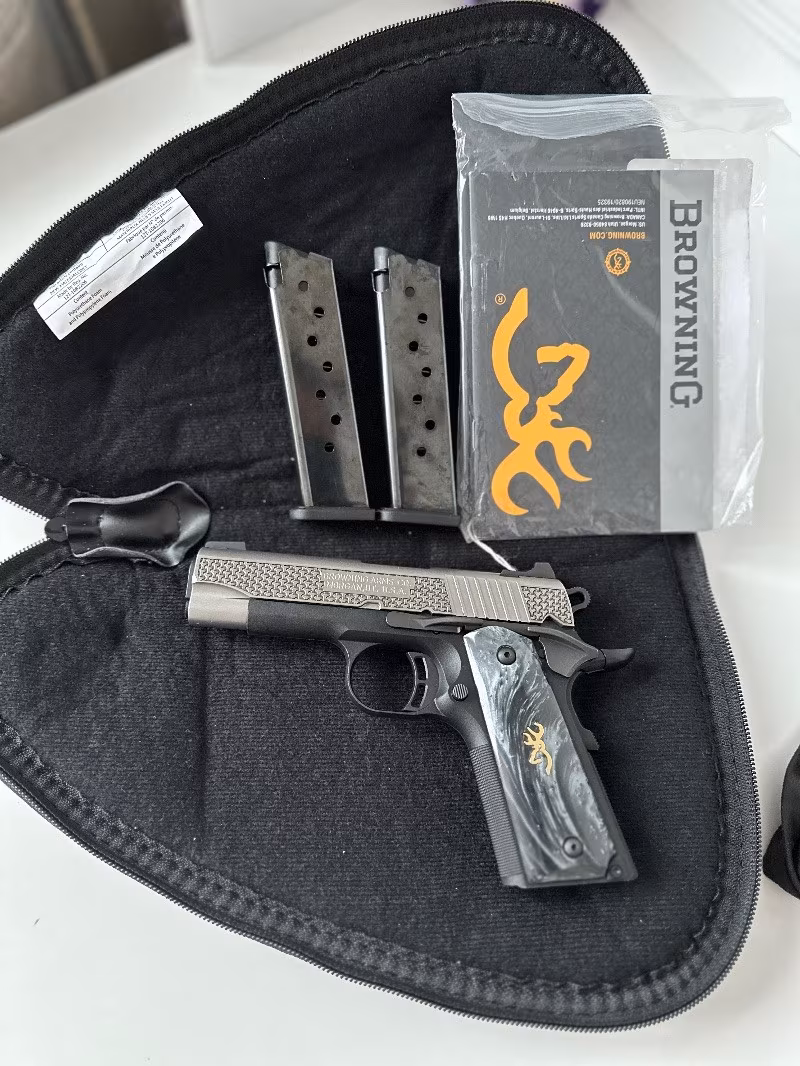 Browning Browning 1911-380 Black Label Pistol with High Grade Pearl Grips