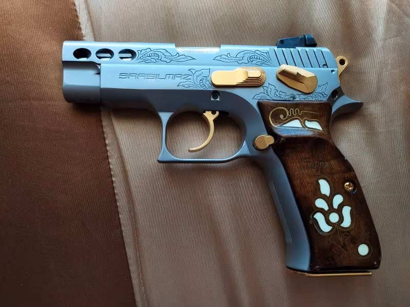 SARSILMAZ P8 S İŞLEMELİ VE ALTIN KAPLAMALI İLK SAHİBİNDEN TERTERMİZ