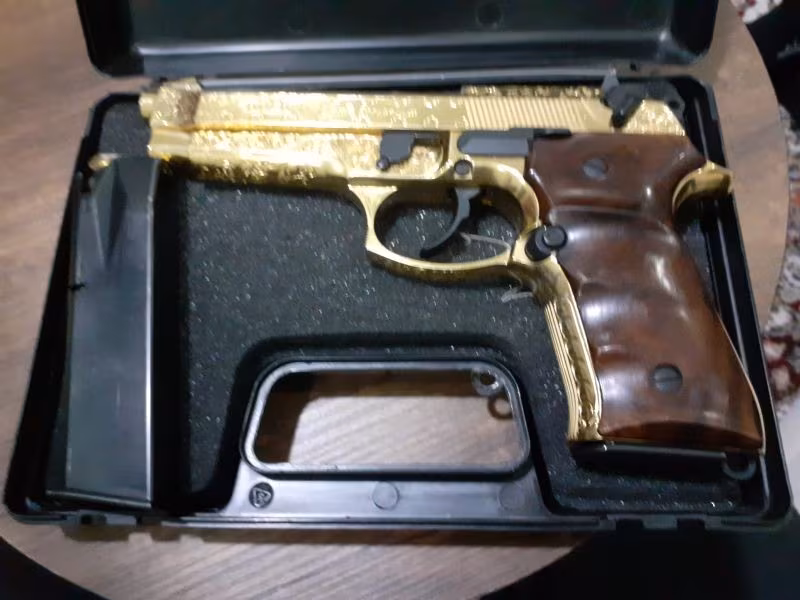 Altın suyuna batırılmış işlemeli yavuz 16 bir sajor atımlı sıfır ayarında