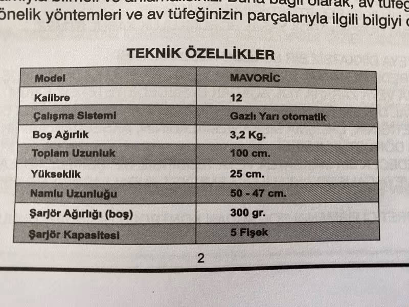 Mavoric M12 sıfır 5-10 şarjör