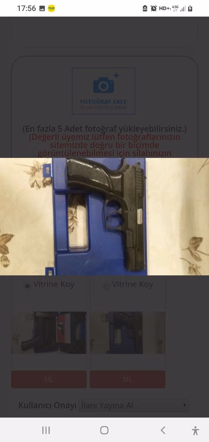 Emniyetçiden orjinal silah