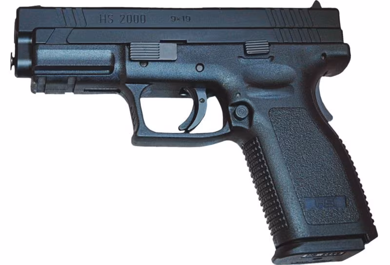 HS 2000 9mm S&W 357 Sig Polimer plastiktir... ve hayalet silah olan Glock la eşdeğer silahtır.