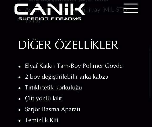 Sıfır Canik TP9 sa İstanbulda