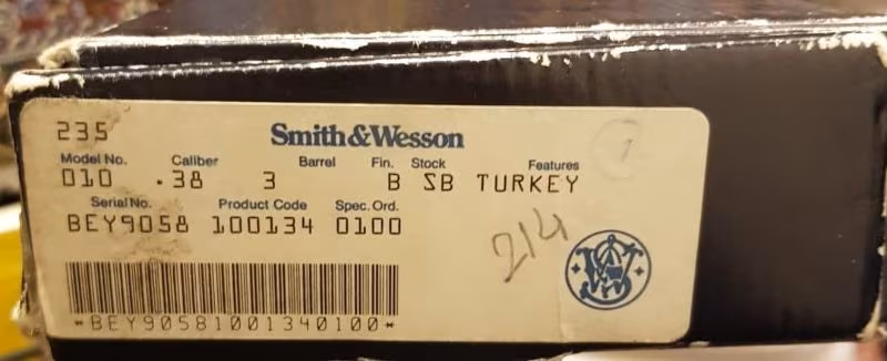 Emekli polis memeurundan çok temiz smith-wesson model 10