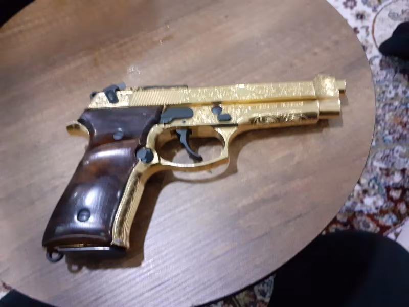 Altın suyuna batırılmış işlemeli yavuz 16 bir sajor atımlı sıfır ayarında