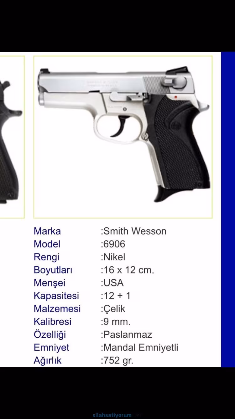 Çiziksiz tertemiz Smith Wesson 6906