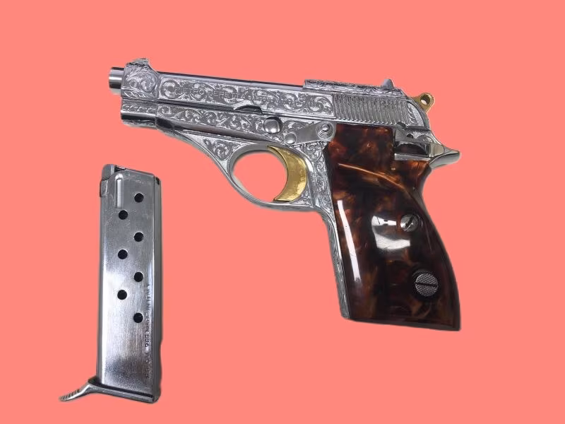 Gümüş İşlemeli Beretta Mod70 - Düğmeli Beretta