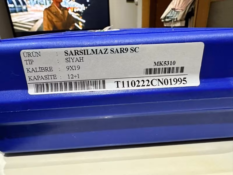 SIFIR ayarında kutulu ruhsatlı Sarsılmaz Sar9C