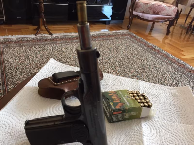 Belçika Yassı ve uzun namlu 7.65 mm