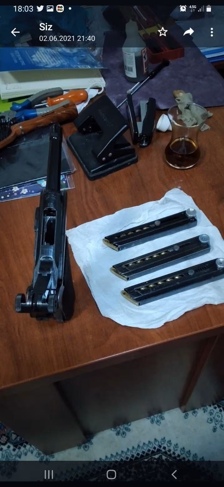 Boyası dahil tamamen orjinal tc mauser  makaralı parebellüm