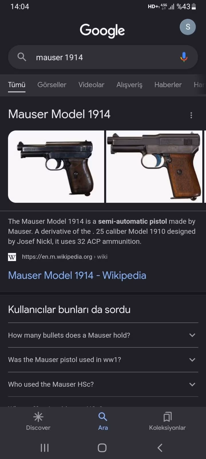 1914 alman mauser