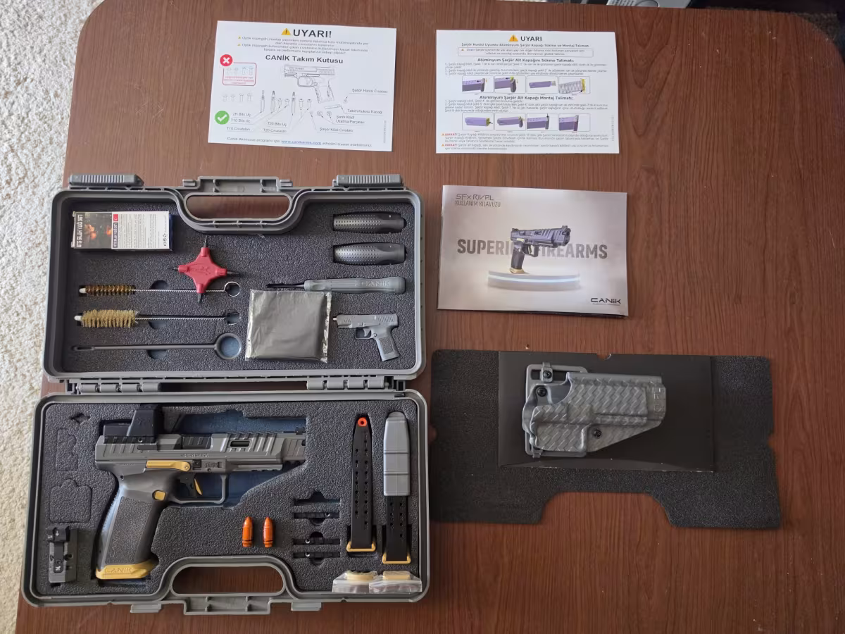 Canik SFX Rival + MO2 Red Dot + 700 adet Mermi + 2 adet Tetik Düşürme Antrenman Mermisi