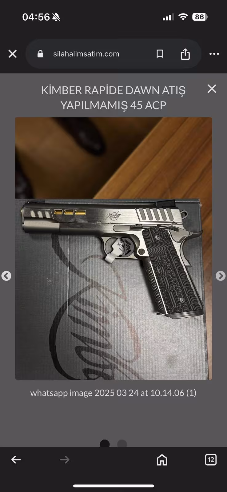 Kamu görevlisinden hiç kullanılmamış Kimber Rapid down