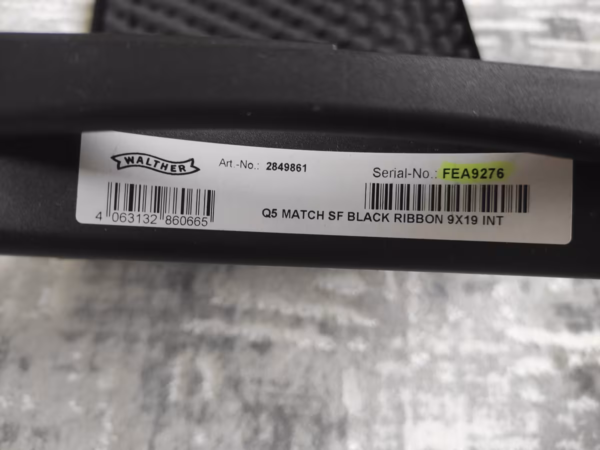 WALTHER Q5 MATCH SF BLACK RIBBON (SIFIR)