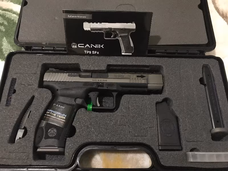 Polisten acil satılık  hiç kullanılmamış Canik TP9 SFX tungsten gri